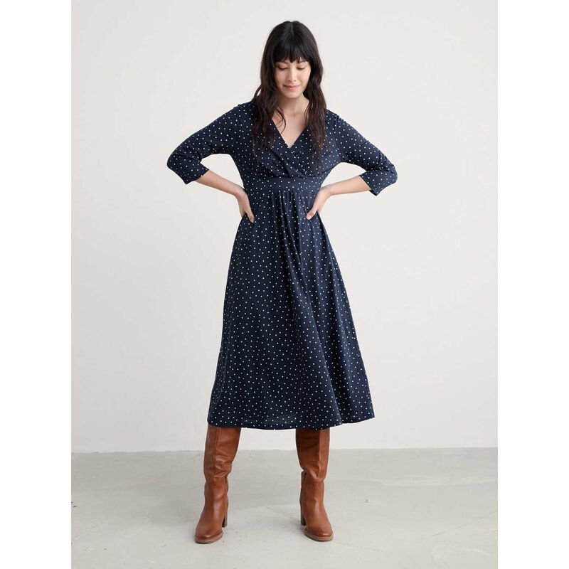 Seasalt Cornwall 3/4 Chapelle Dress Rustic Spot Maritime image number 3